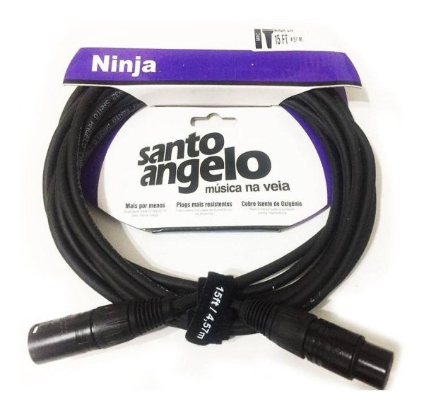 SANTO ANGELO CABO MICROFONE NINJA XLRM X XLRF 15FT 4.57M