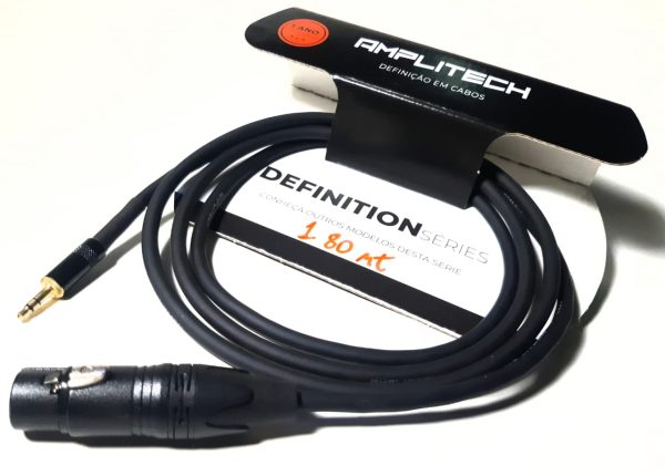 AMPLITECH CABO AUXILIAR XLR P2 1,80 METRO