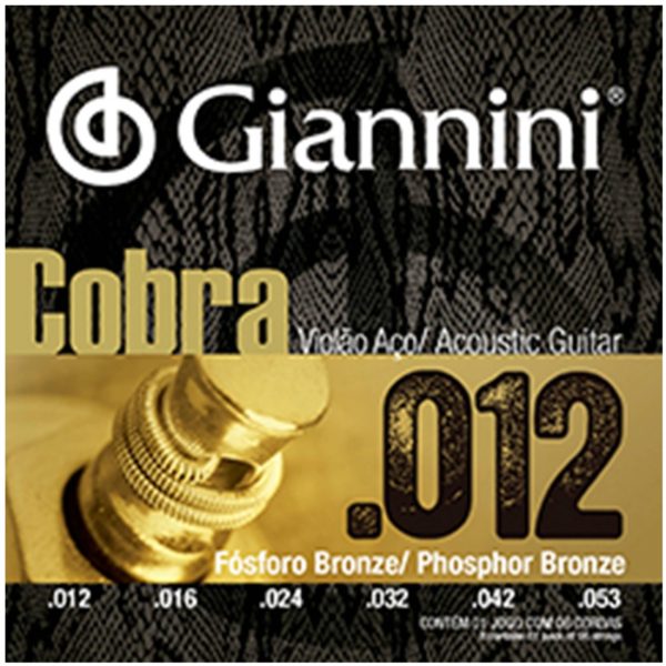 GIANNINI CORDA VIOLÃO AÇO COBRA 012 GEEFLKS