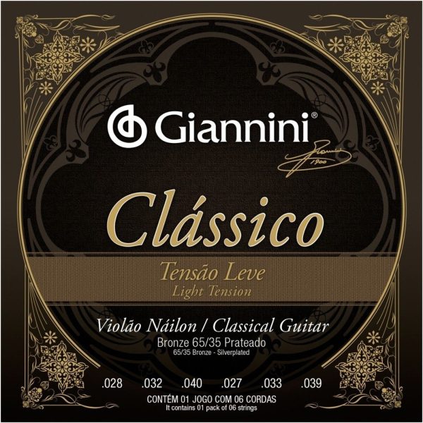 GIANNINI CORDA VIOLÃO NYLON CLASSICO LEVE GENWPL