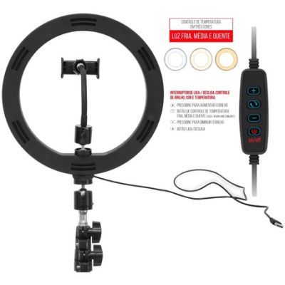 SOUNDVOICE ILUMINADOR RING LIGHT PORTATIL TRIPE SPECTRUM SP 26 LED