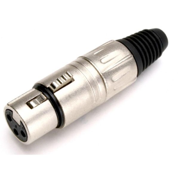 SANTO ANGELO PLUG CONECTOR XLR FÊMEA NIQUELADO