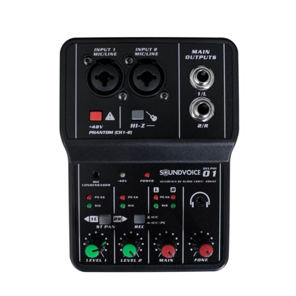 SOUNDVOICE MESA DE SOM INTERFACE DE AUDIO DELPHI 01