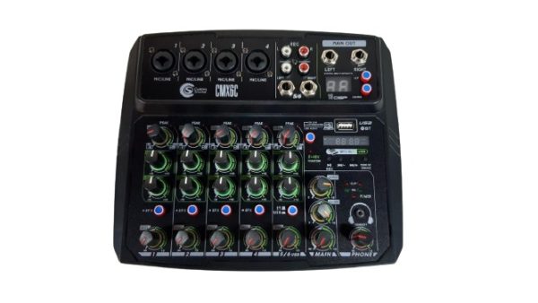 CUSTOM SOUND MESA 6 CANAIS USB BLUETOOTH CMX 6C