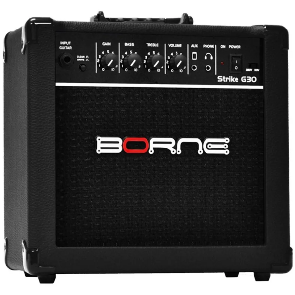 BORNE AMPLIFICADOR GUITARRA STRIKE G 30 PRETA