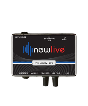 Interface de áudio New Live para gravação Interactive