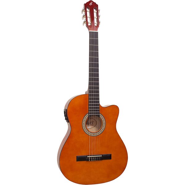 Violao Giannini nylon flat elétroacustico nf 14 ceq n