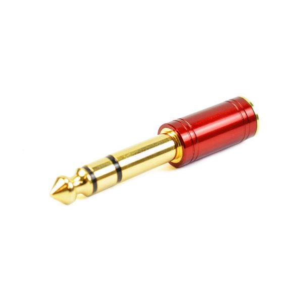 Adaptador p10 macho p2 femea Santo Angelo Niquelado Vermelho