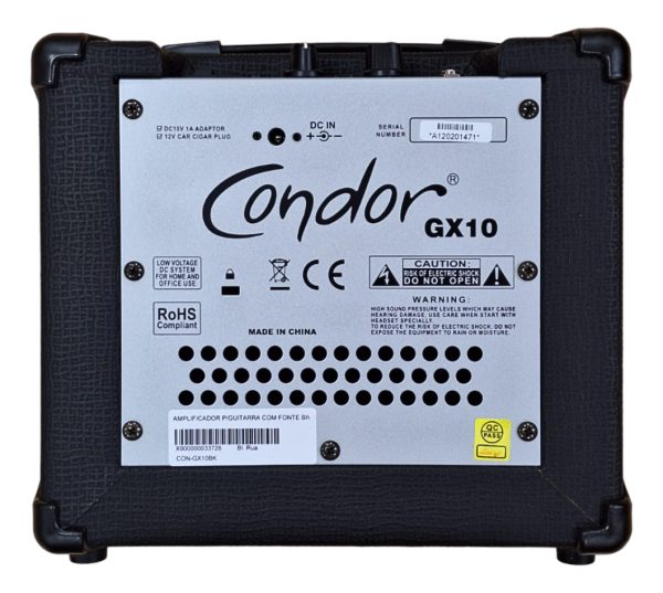 Amplificdor de guitarra Condor Bivolt GX10 BK