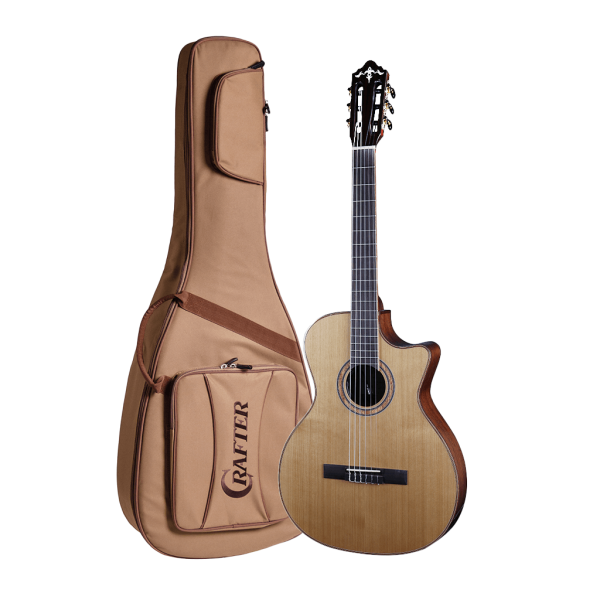 Violao Nylon Crafter nylon cutway snt 17 ce pro com bag