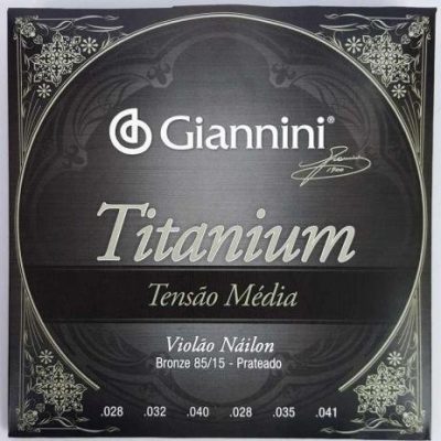 Corda Giannini titanium violão nylon media genwtm